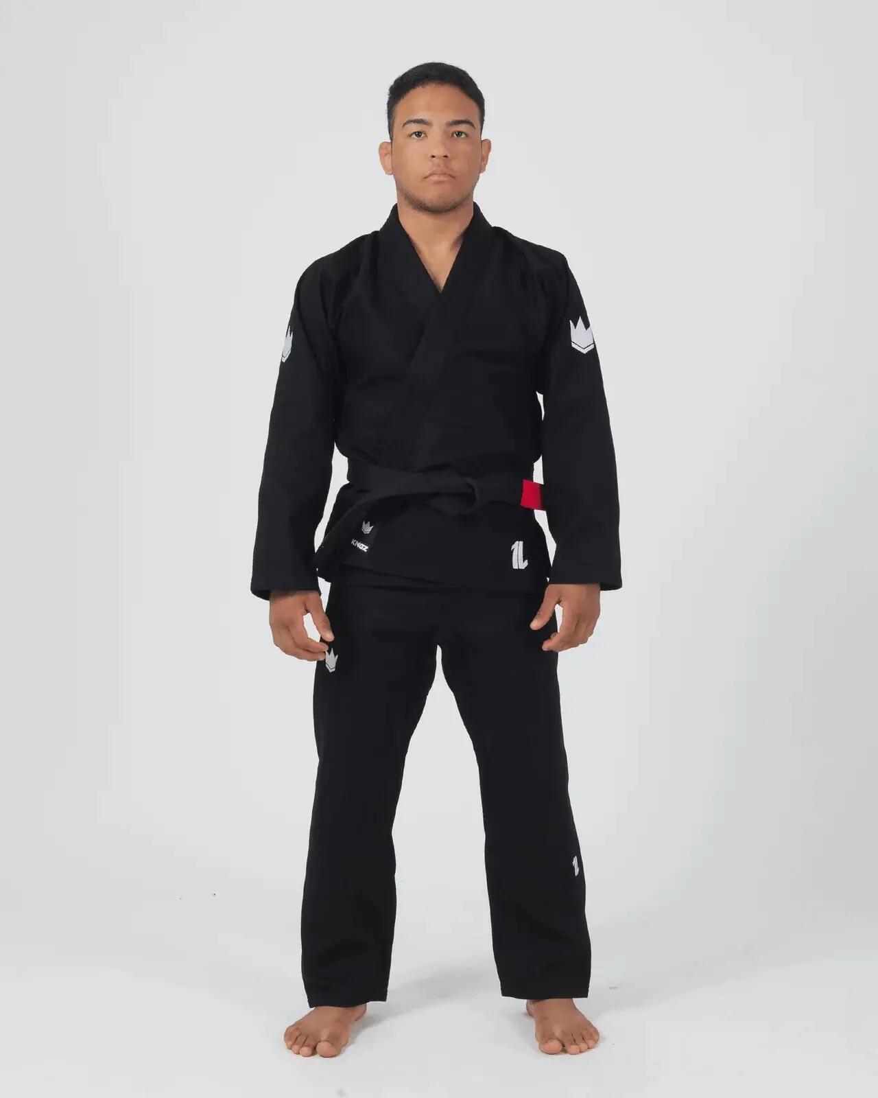 Kimono de jiu-jitsu brésilien noir 400 g coton perle The ONE V2 Kingz 3/9