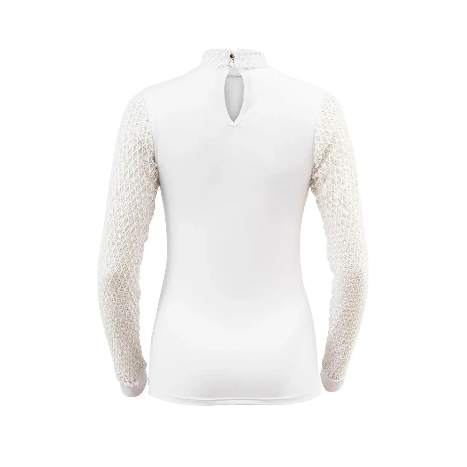 Polo d'équitation de concours manches longues femme Cavalliera Luxe 2/2