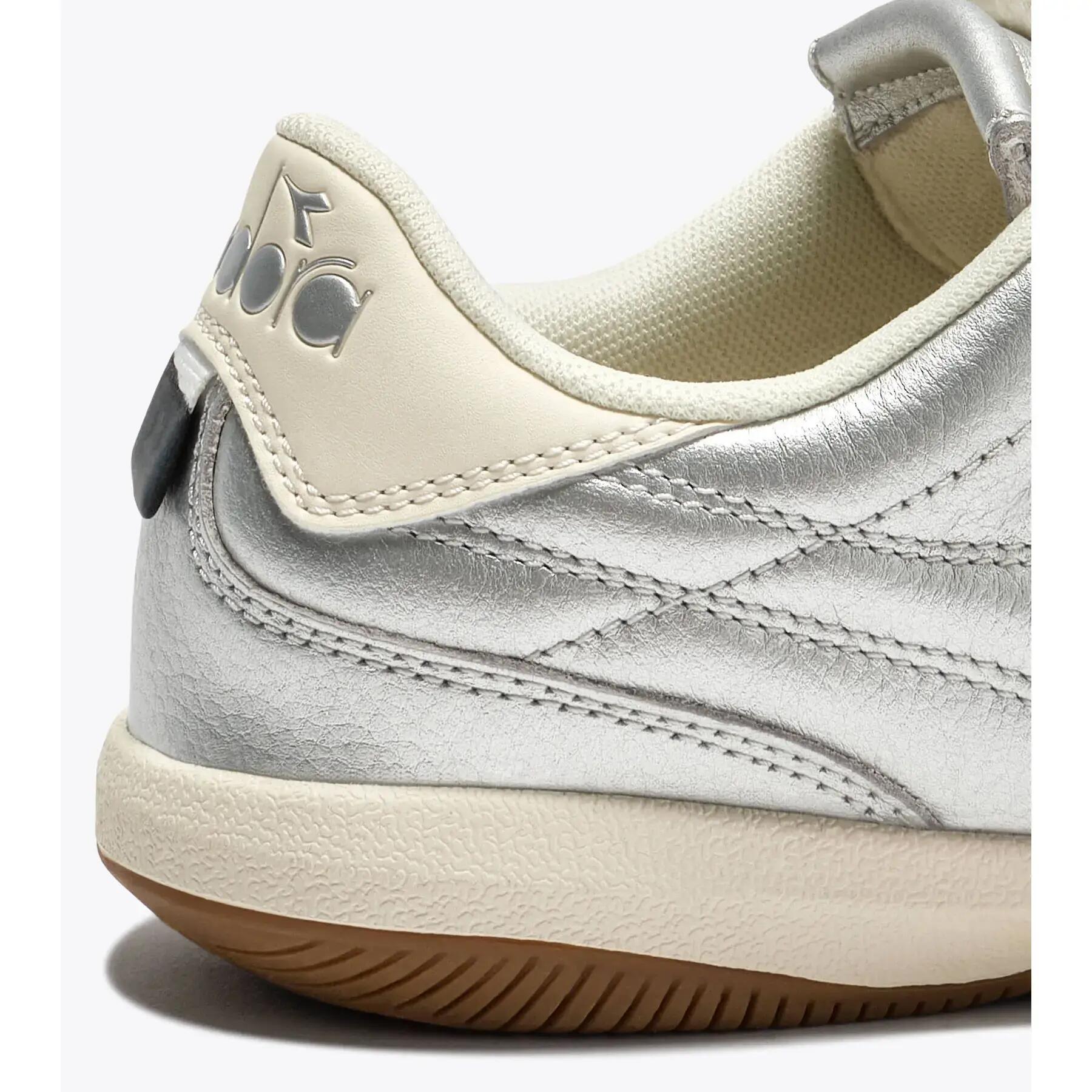 Baskets en cuir lamé Diadora Gold Indoor Metallic 7/7