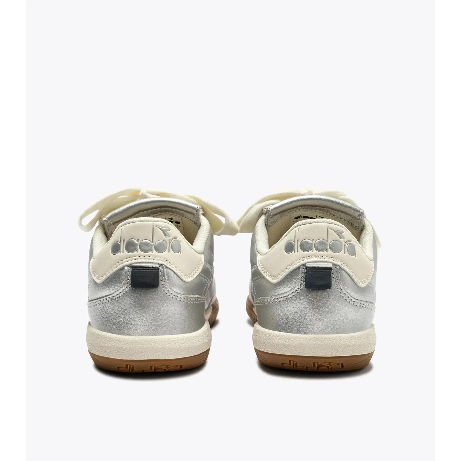 Baskets en cuir lamé Diadora Gold Indoor Metallic 5/7