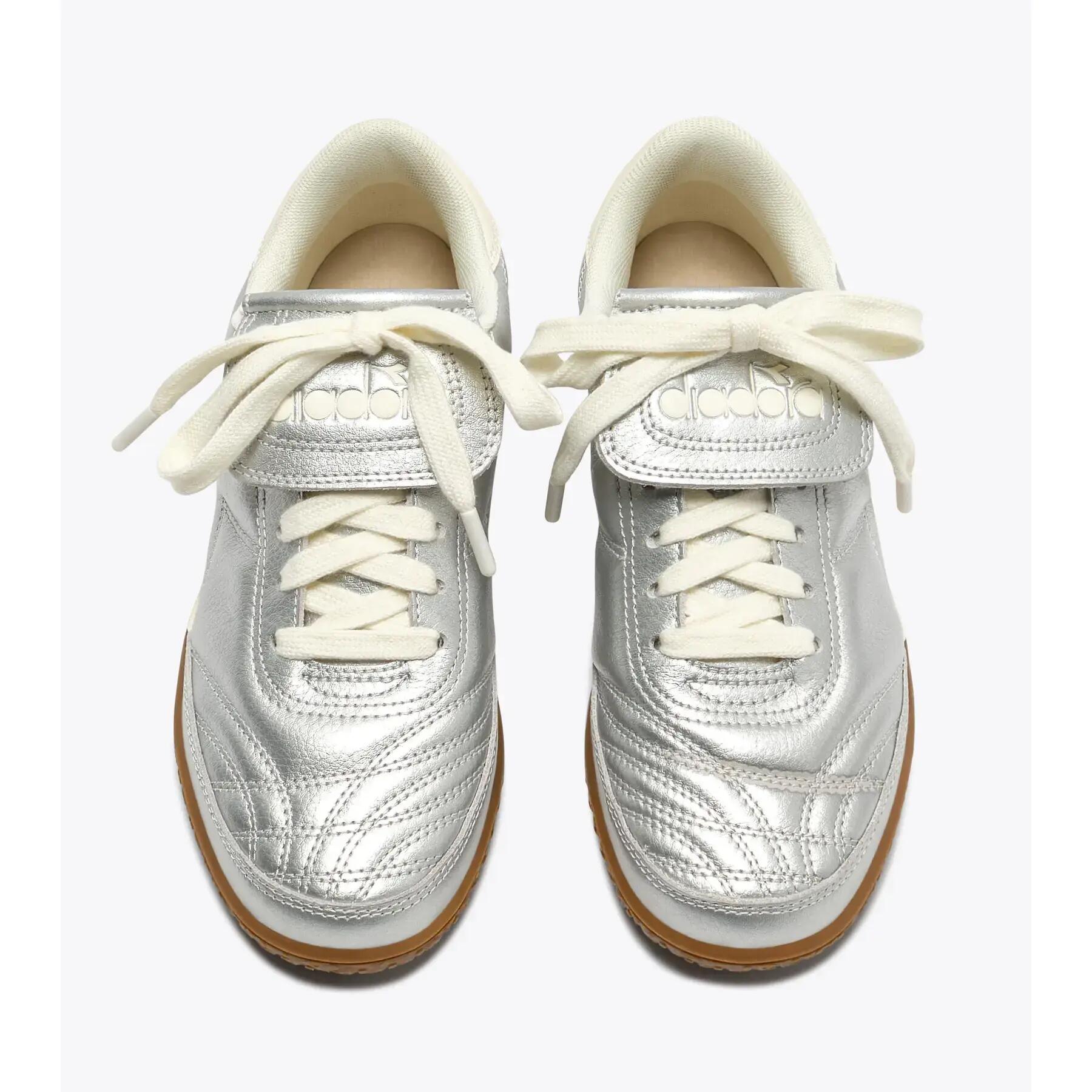 Baskets en cuir lamé Diadora Gold Indoor Metallic 4/7