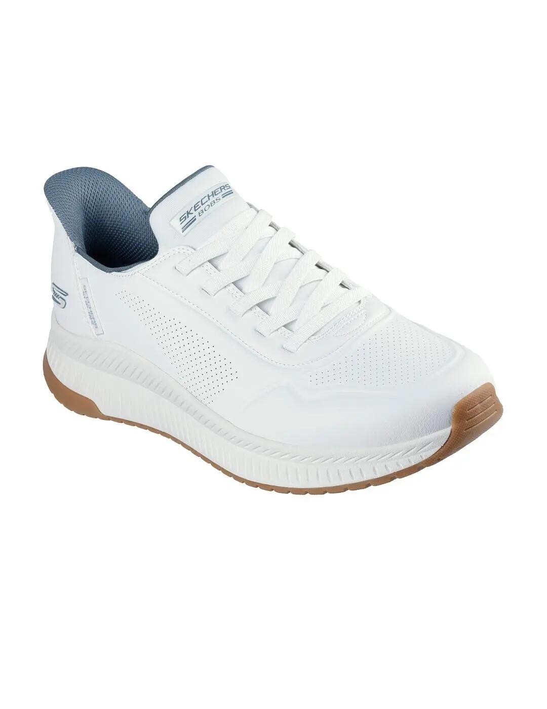 Baskets pour homme Skechers Bobs squad 4 slip ins Blanc. 3/5