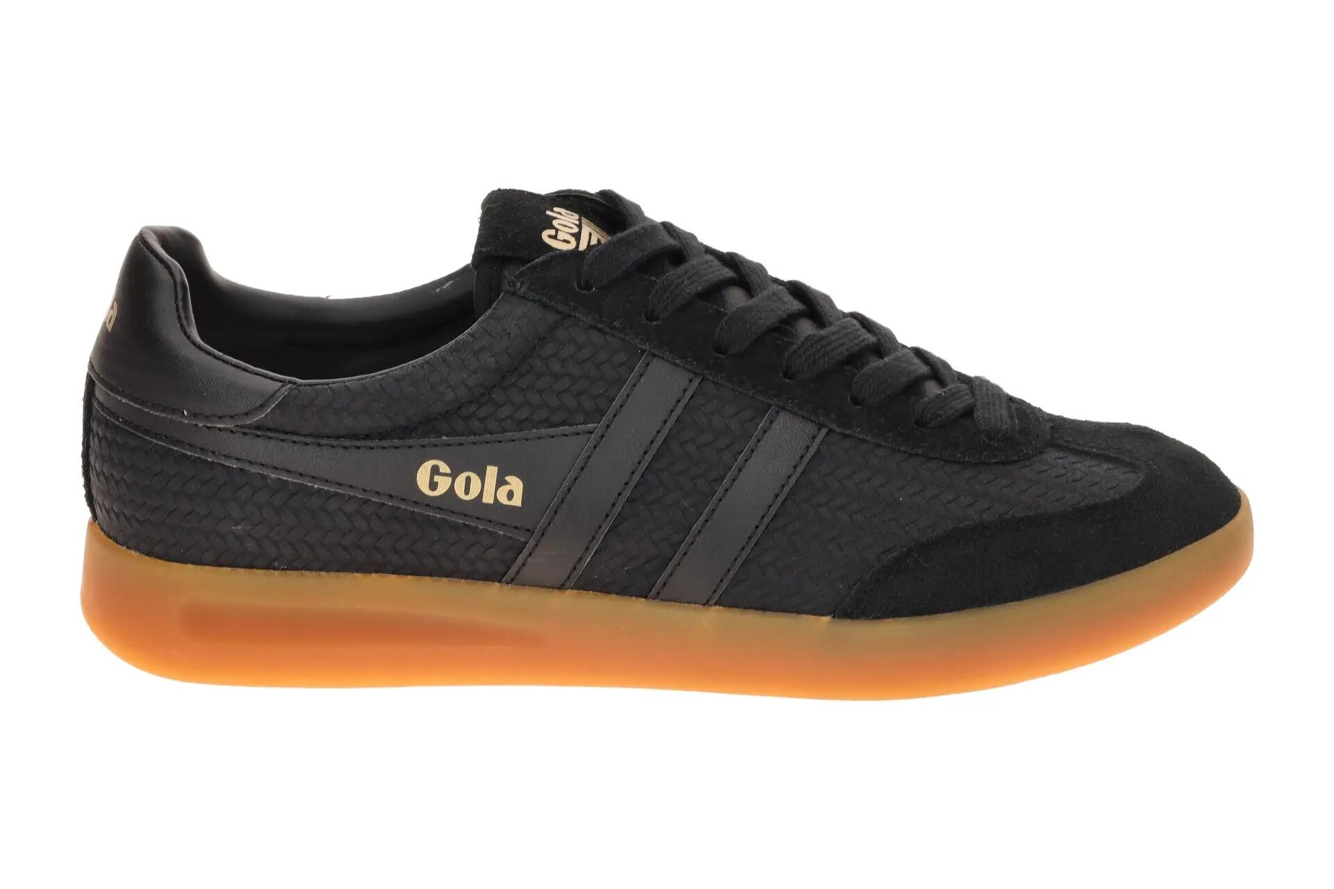 Gola Cyclone Marque Schuhe Sneakers schwarz Herren Flecht CMB922 2/7
