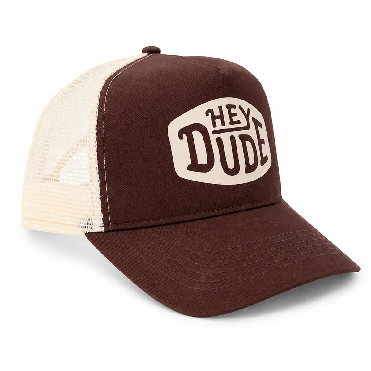 Gorra casual Unisex - Trucker - Ajustable - Beige y marrón 2/4