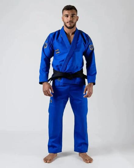 Kimono de jiu-jitsu brésilien bleu 450 g compétition Comp 450 V6 coupe H Kingz