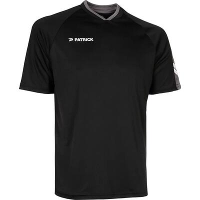 Shirt - heren - patrick dynamic - korte mouw - grijs/zwart