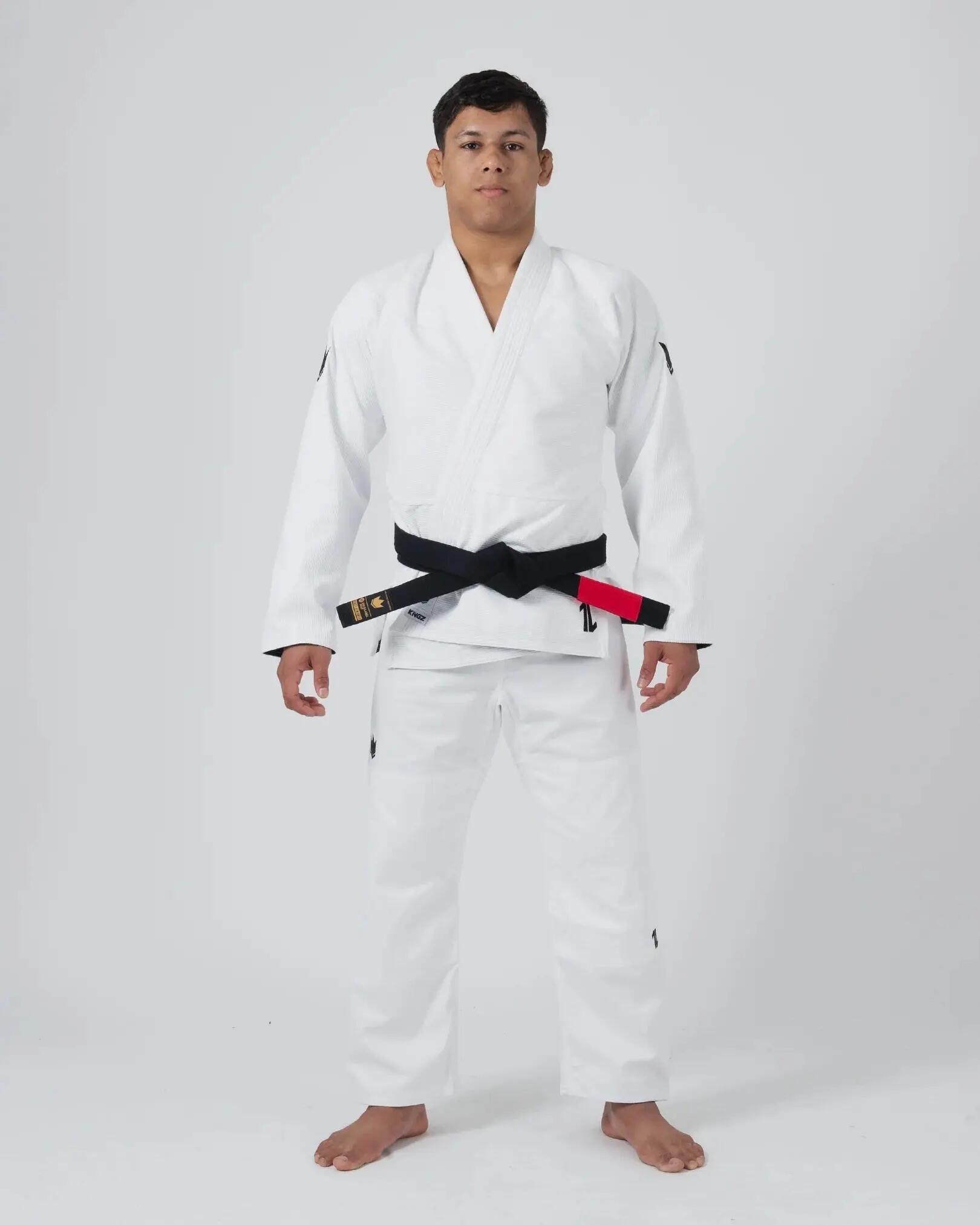 Kimono de jiu-jitsu brésilien blanc 400 g coton perle The ONE V2 Kingz 3/9