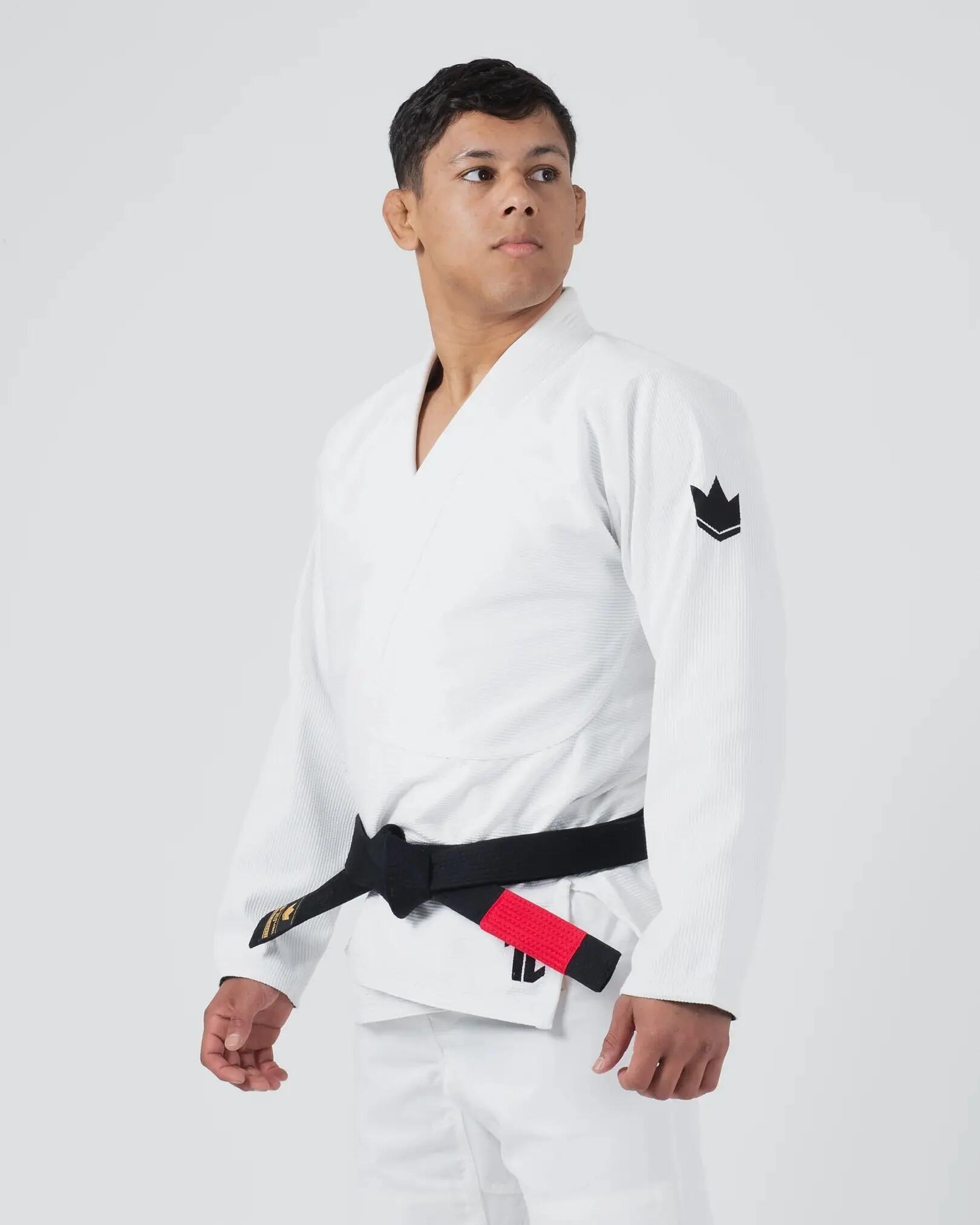 Kimono de jiu-jitsu brésilien blanc 400 g coton perle The ONE V2 Kingz 2/9