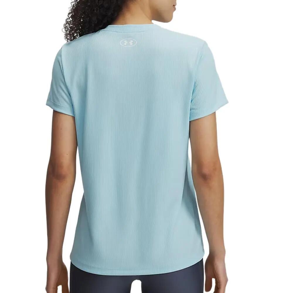 Under Armour Tech Rib Damen T-Shirt Blau 3/3