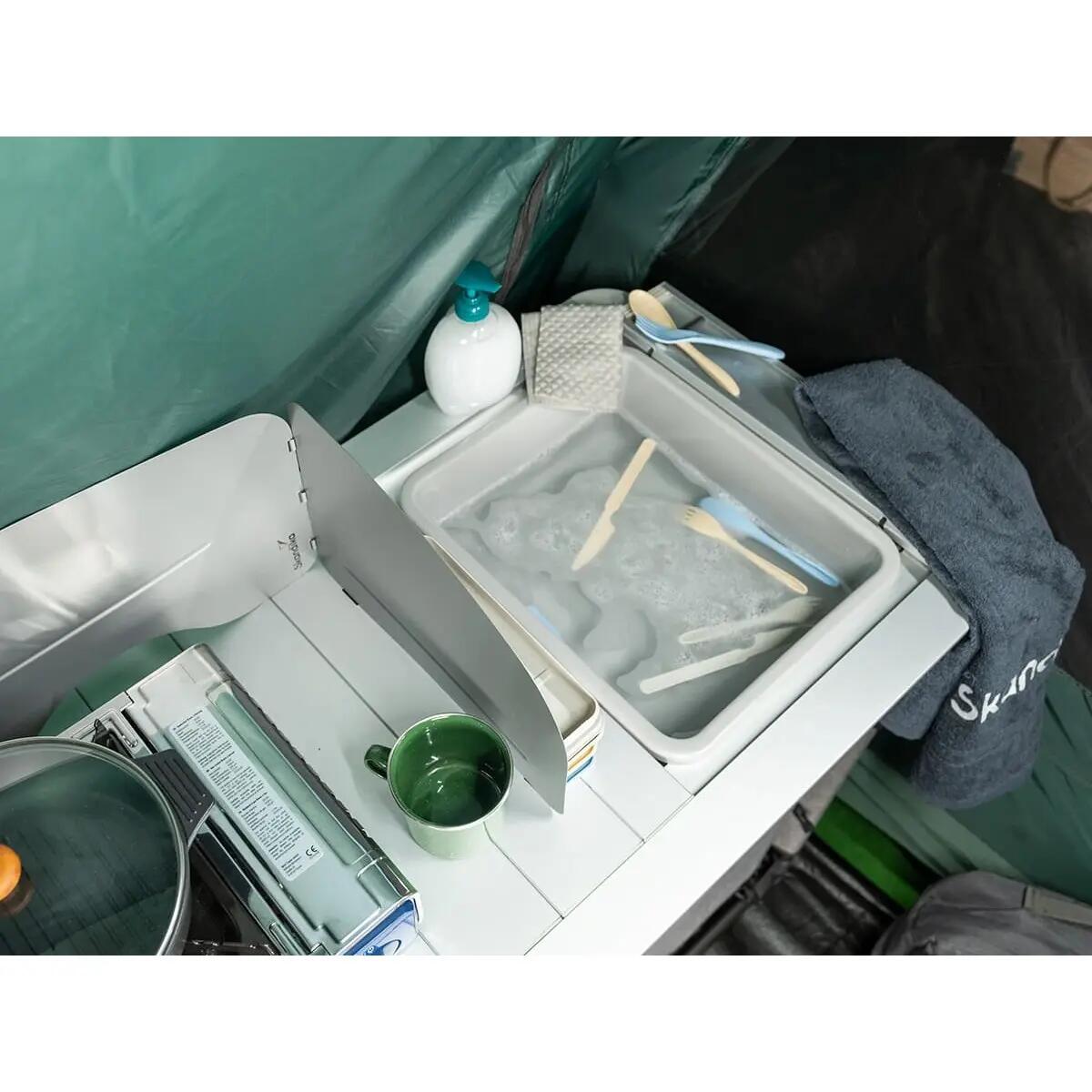 Meuble de cuisine camping - Ruoka - Armoire pliable avec structure alu - Évier 5/15