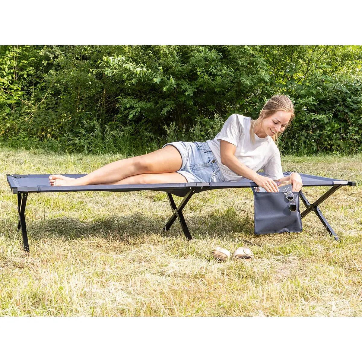 Seconde vie - Lit de Camp Mutenia - lit d'appoint xxl Camping Pliant - 210x75 cm 2/9