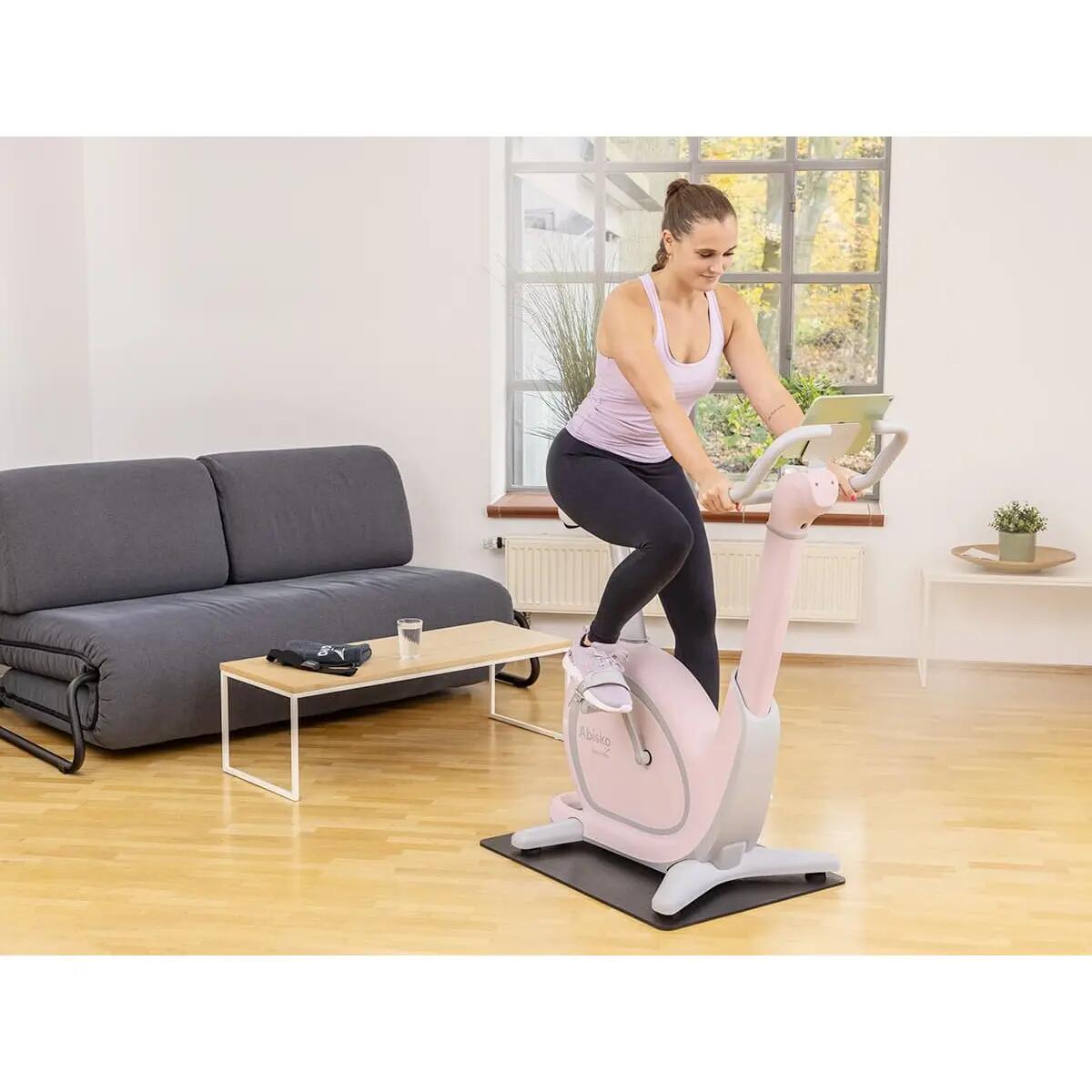 Vélo appartement ergomètre Abisko - Réglages auto selle et guidon - connecté 4/14