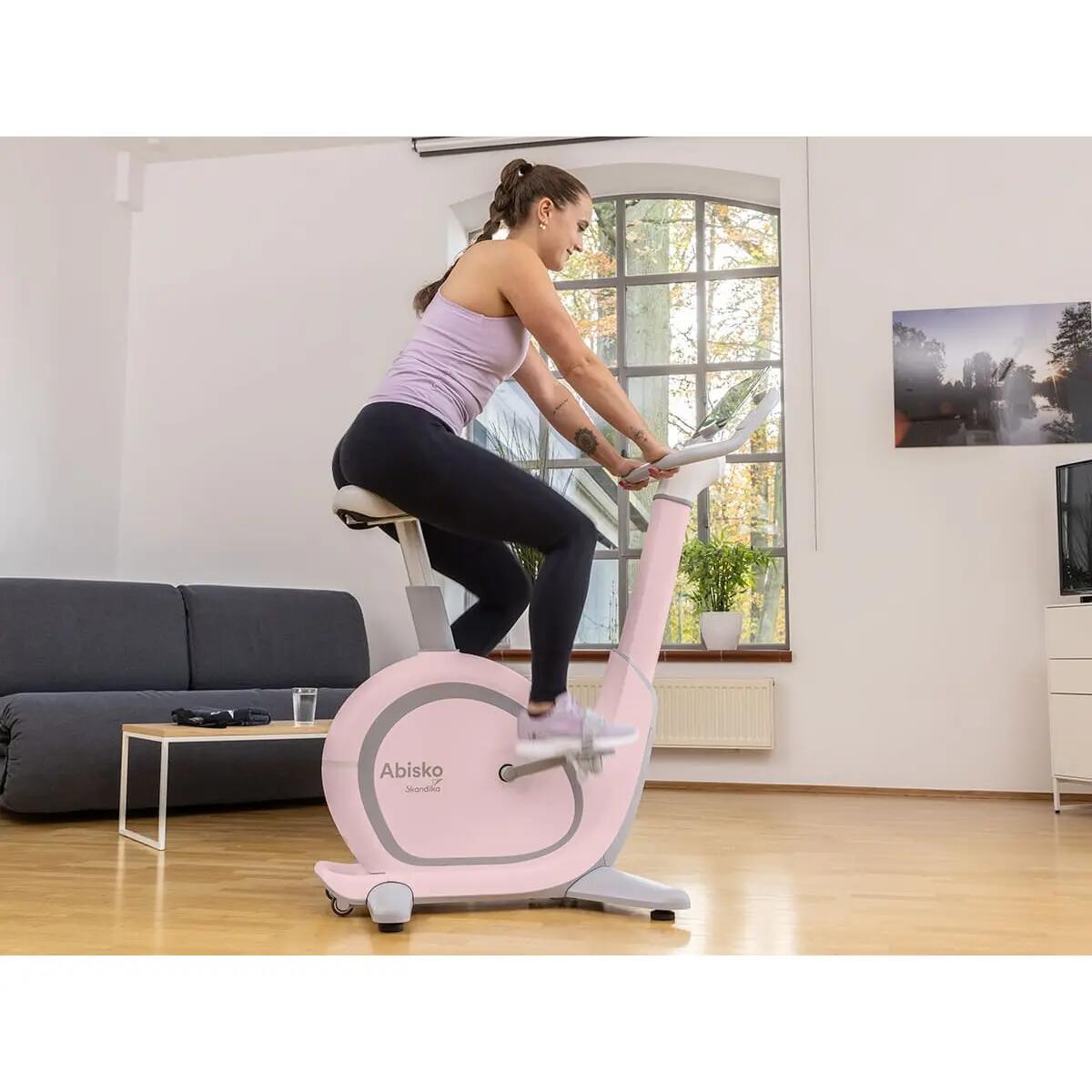 Vélo appartement ergomètre Abisko - Réglages auto selle et guidon - connecté 3/14