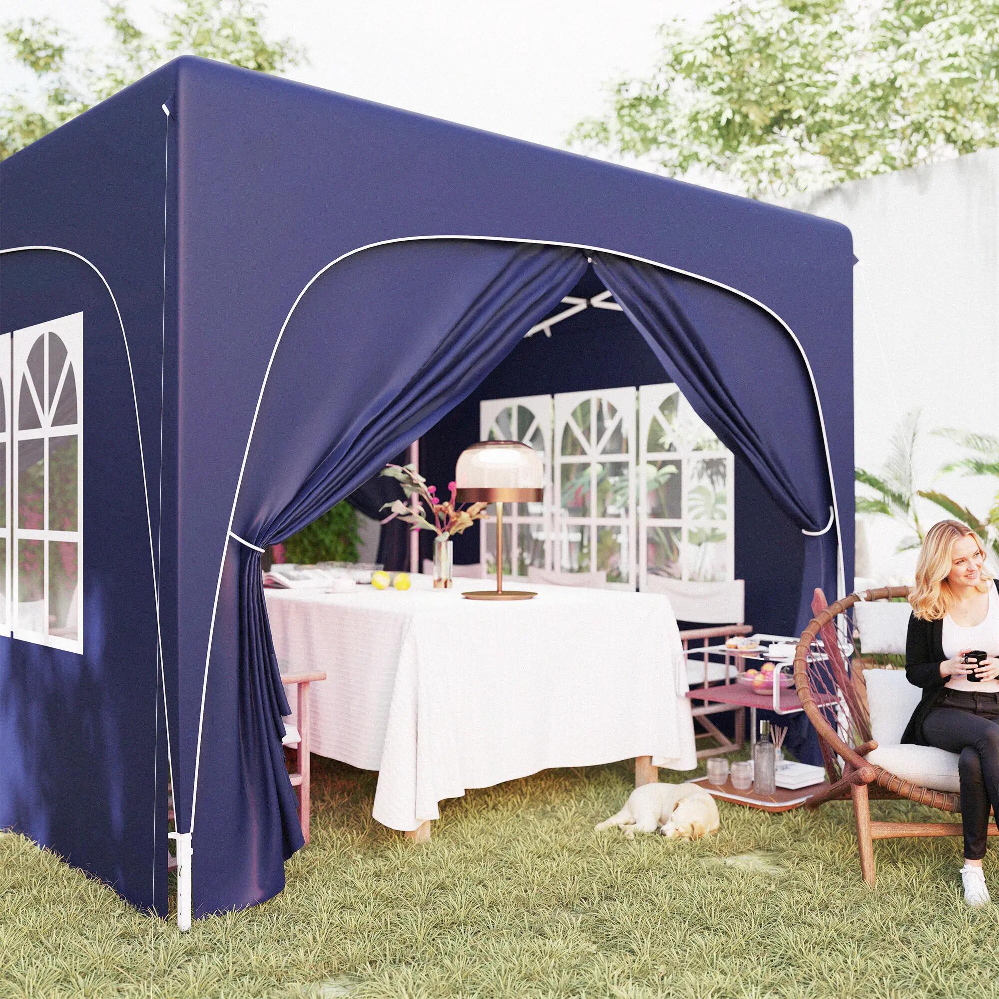 Tenda dobrável 300x300x273 cm azul Outsunny 5/7