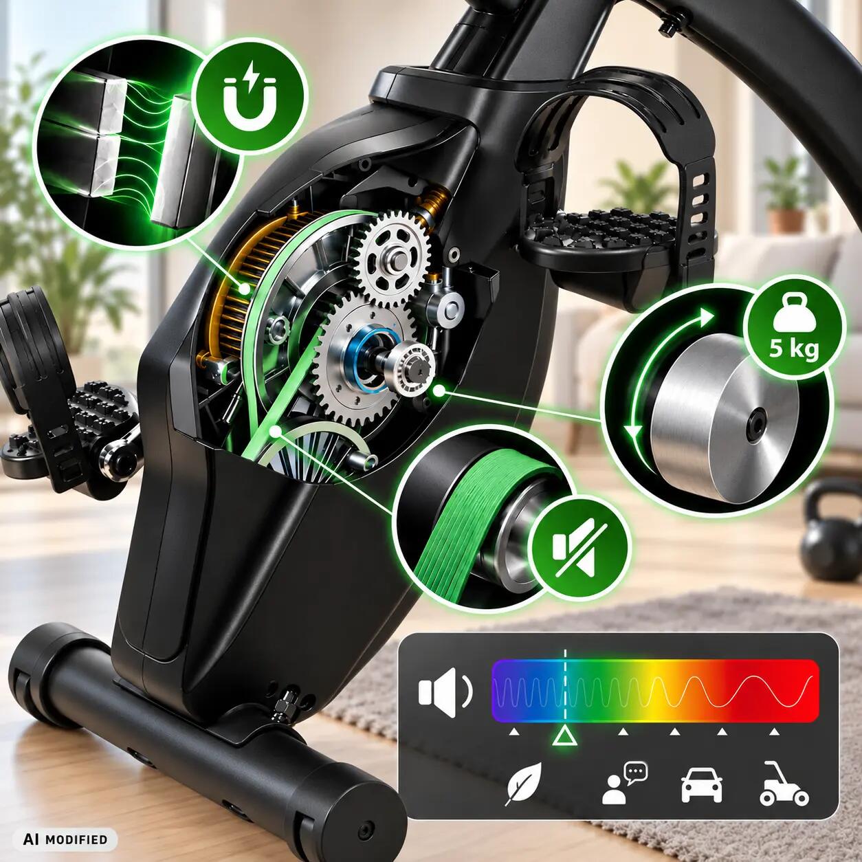Heimtrainer klappbar platzsparend – X-Bike mit Rückenlehne Velo Fit 8/11