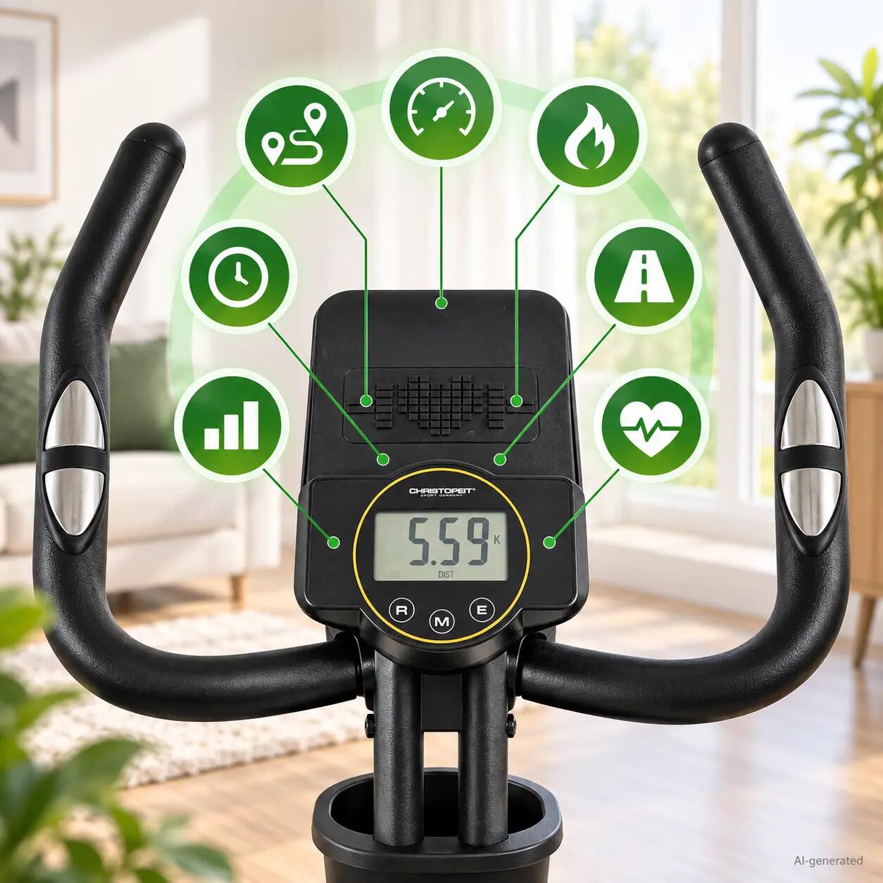 Heimtrainer klappbar platzsparend – X-Bike mit Rückenlehne Velo Fit 5/11