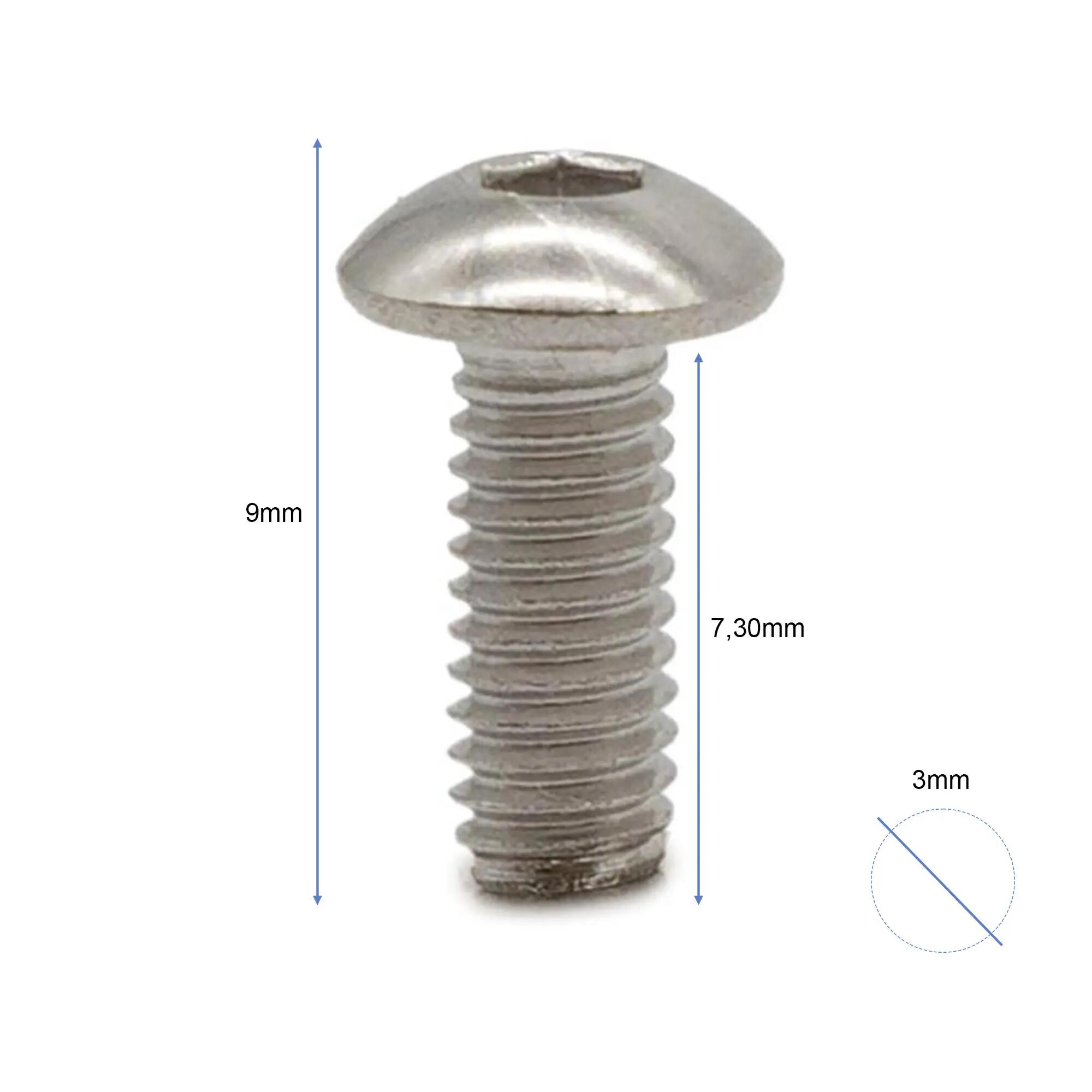 Tornillo tapa batería M365/1S/Pro/Pro2/Mi3/Mi3 lite/Essential/Mi4 pro -100pcs 2/3