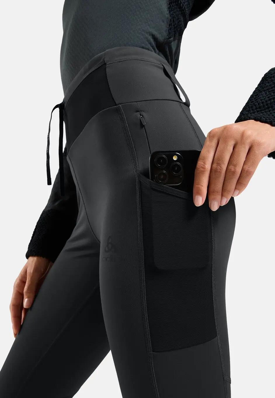 Collant da corsa Odlo X-Alp Cargo Winter nero da donna 3/7