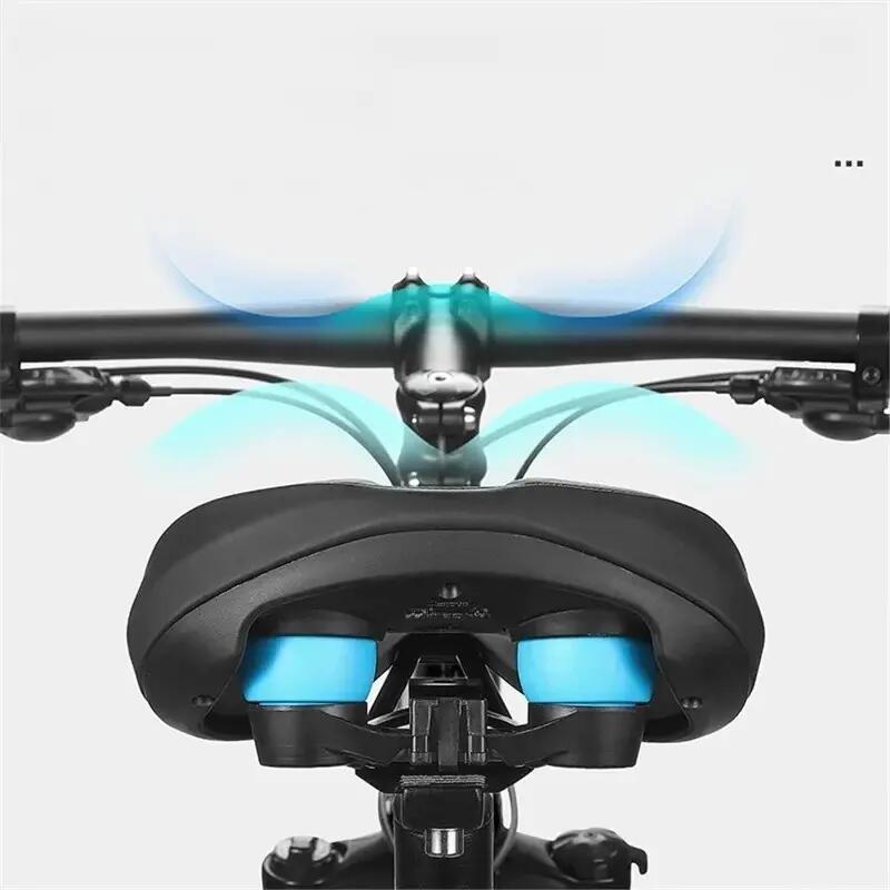 Selle de vélo en cuir et éponge creux et respirant 6/7