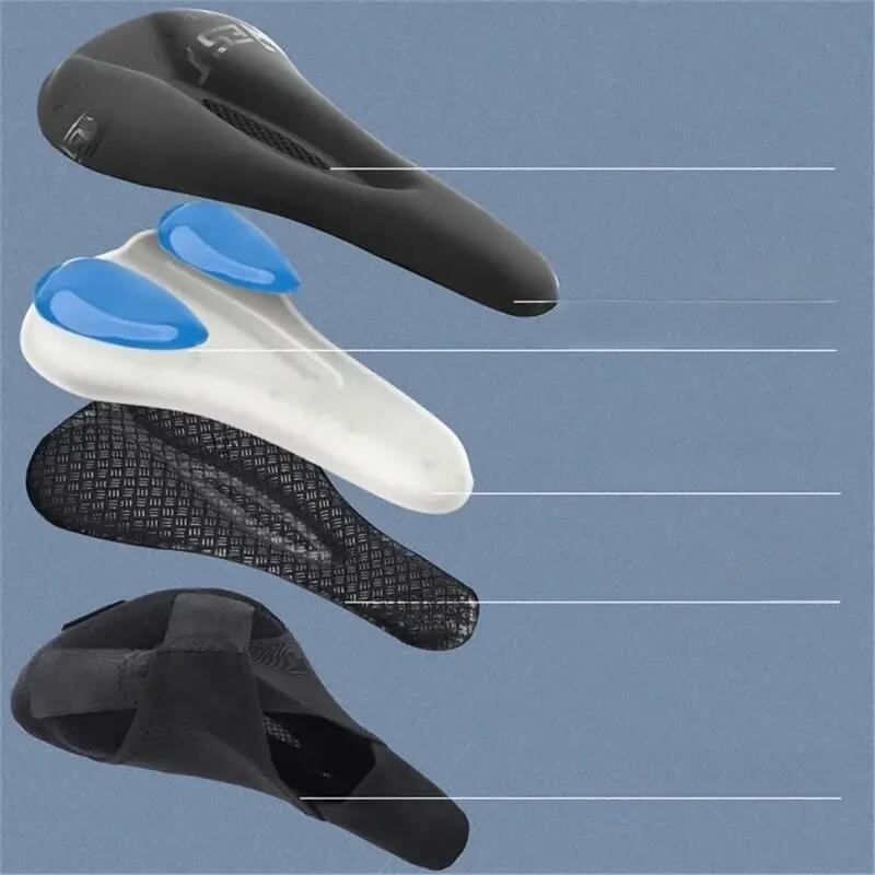 Zadel fiets silicone dik schokabsorberend 2/7