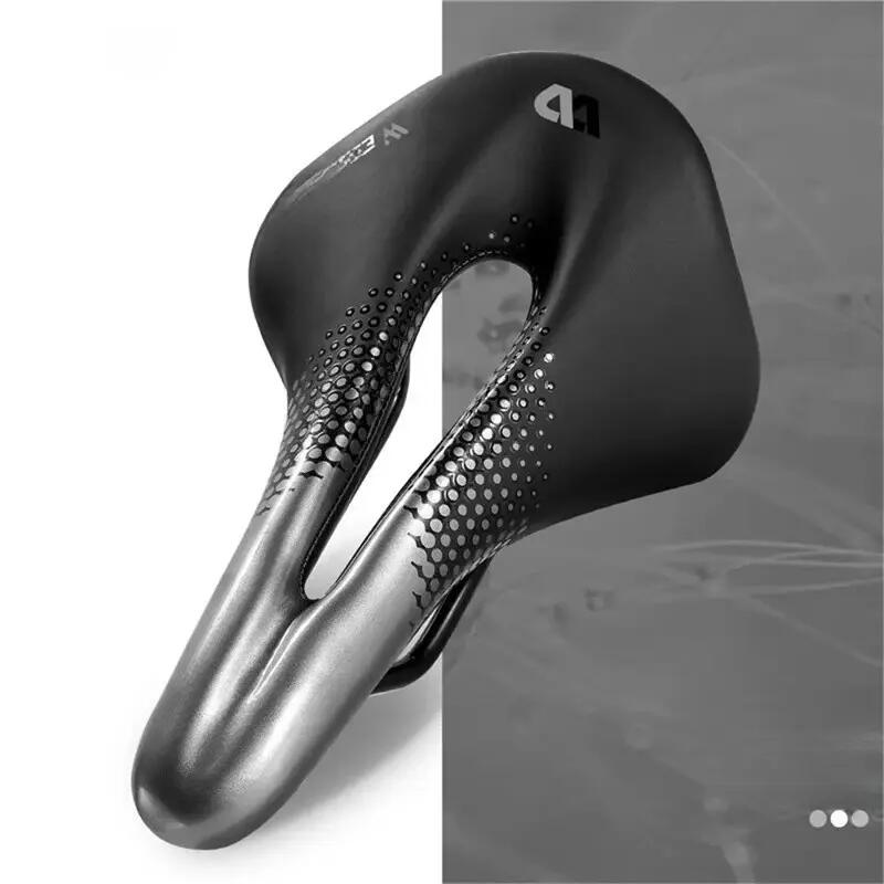 Selle de vélo siège respirant en cuir PU creux confortable anti-choc 2/7