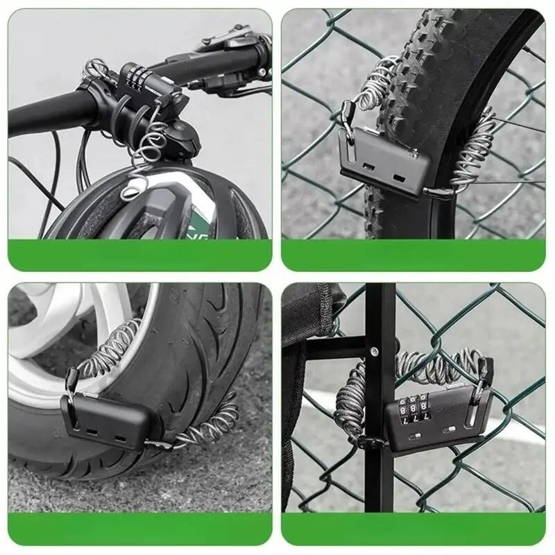 Anti-theft cable for helmet stroller luggage 6/7
