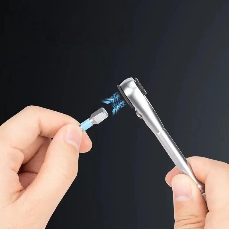Llave trinquete portátil con puntas para reparación bicicleta 4/6