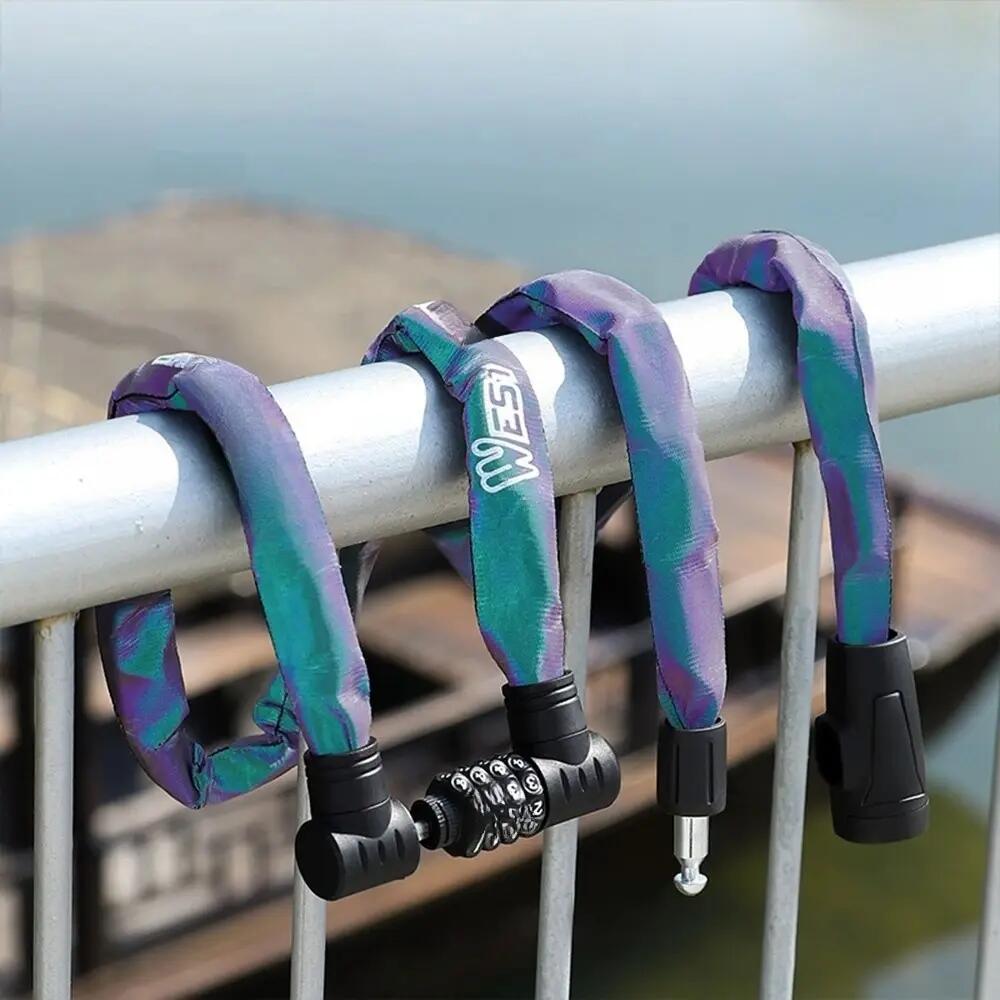 Slangslot fiets ketting reflecterend draagbaar sleutels 7/7