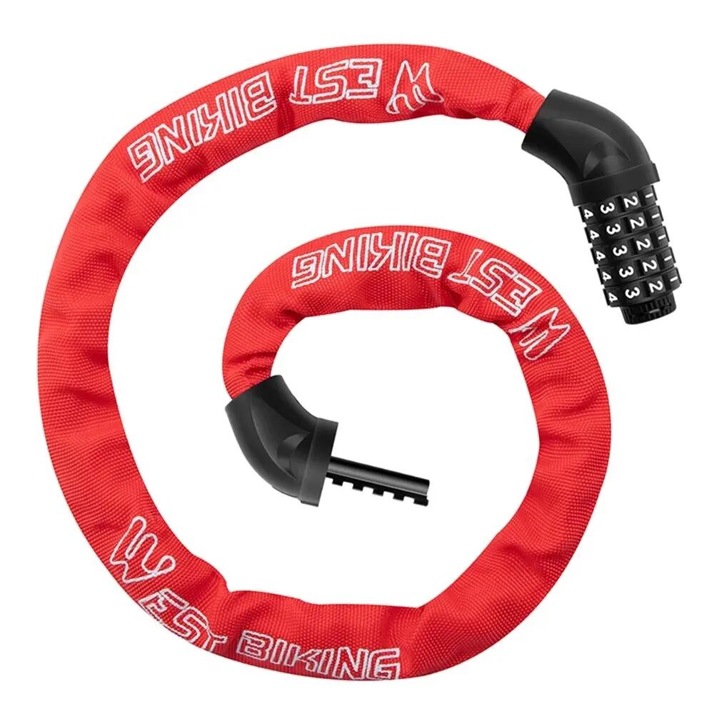 Combination 5-Digit Chain Lock for Bike - MTB & Road