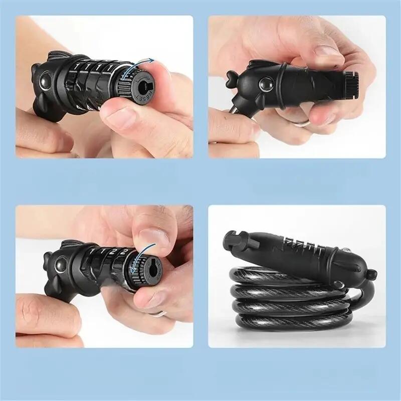 Câble antivol pour vélo avec combinaison pour vélo de route et VTT 6/7