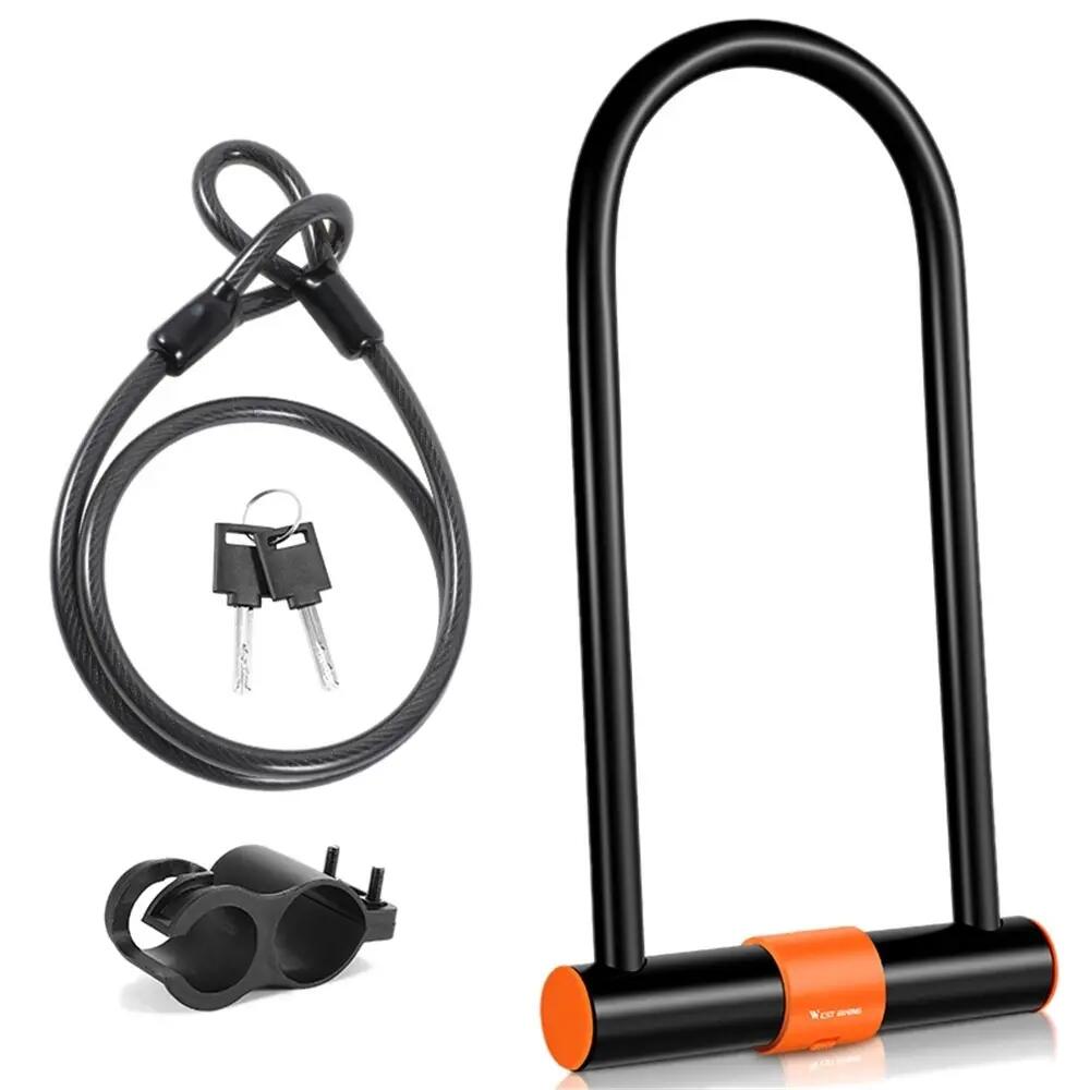 Lock U waterproof cable holder keys for bike motorcycle