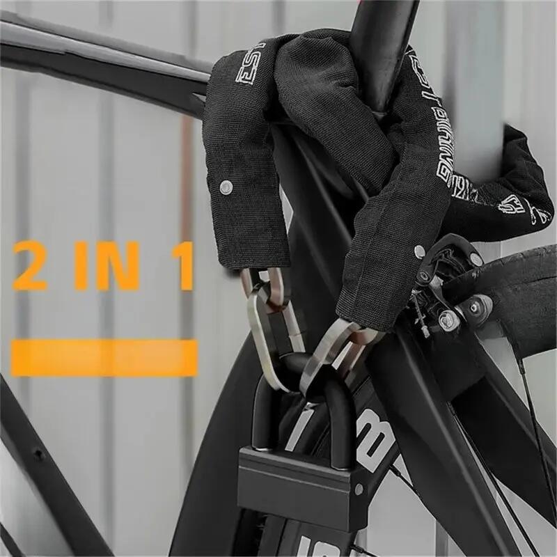 Antivol pour vélo et moto en acier allié avec chaîne en forme de U 5/7