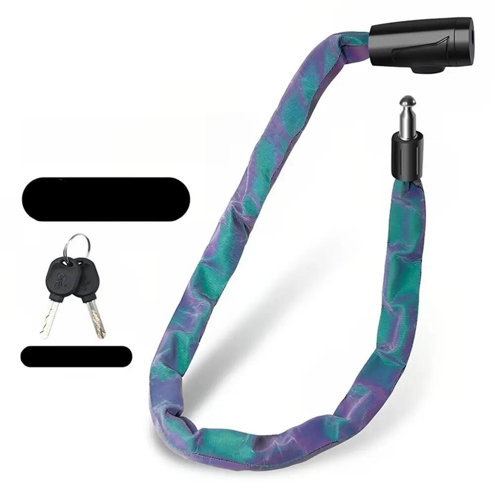 Slangslot fiets ketting reflecterend draagbaar sleutels 4/7