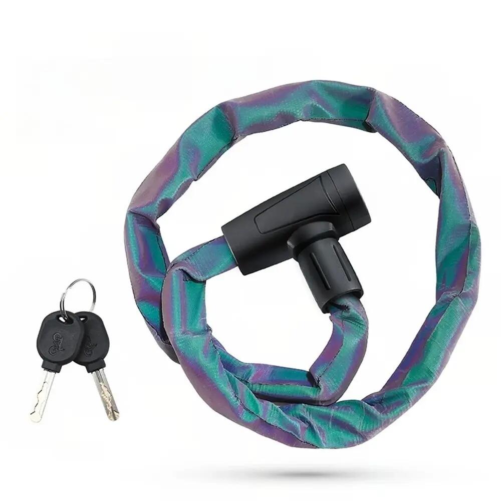 Slangslot fiets ketting reflecterend draagbaar sleutels 3/7