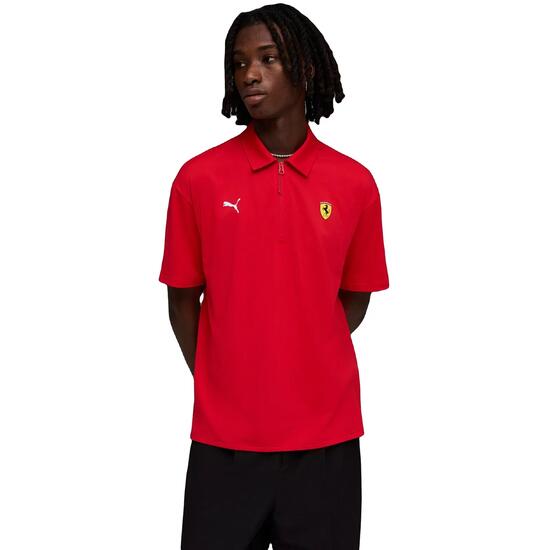 Camiseta Puma Ferrari Cloudspun Polo, Rojo, Hombre