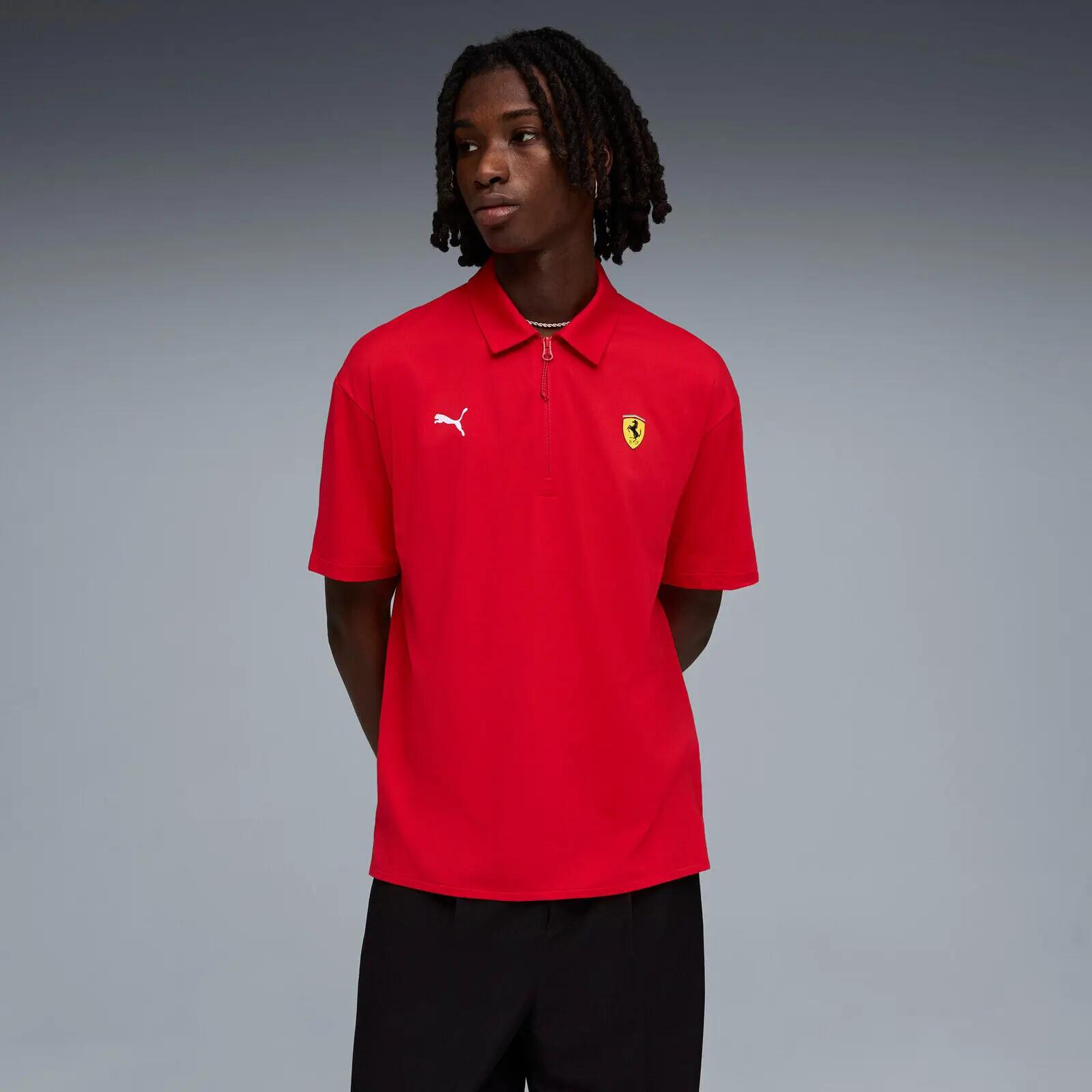 Camiseta Puma Ferrari Cloudspun Polo, Rojo, Hombre 4/5