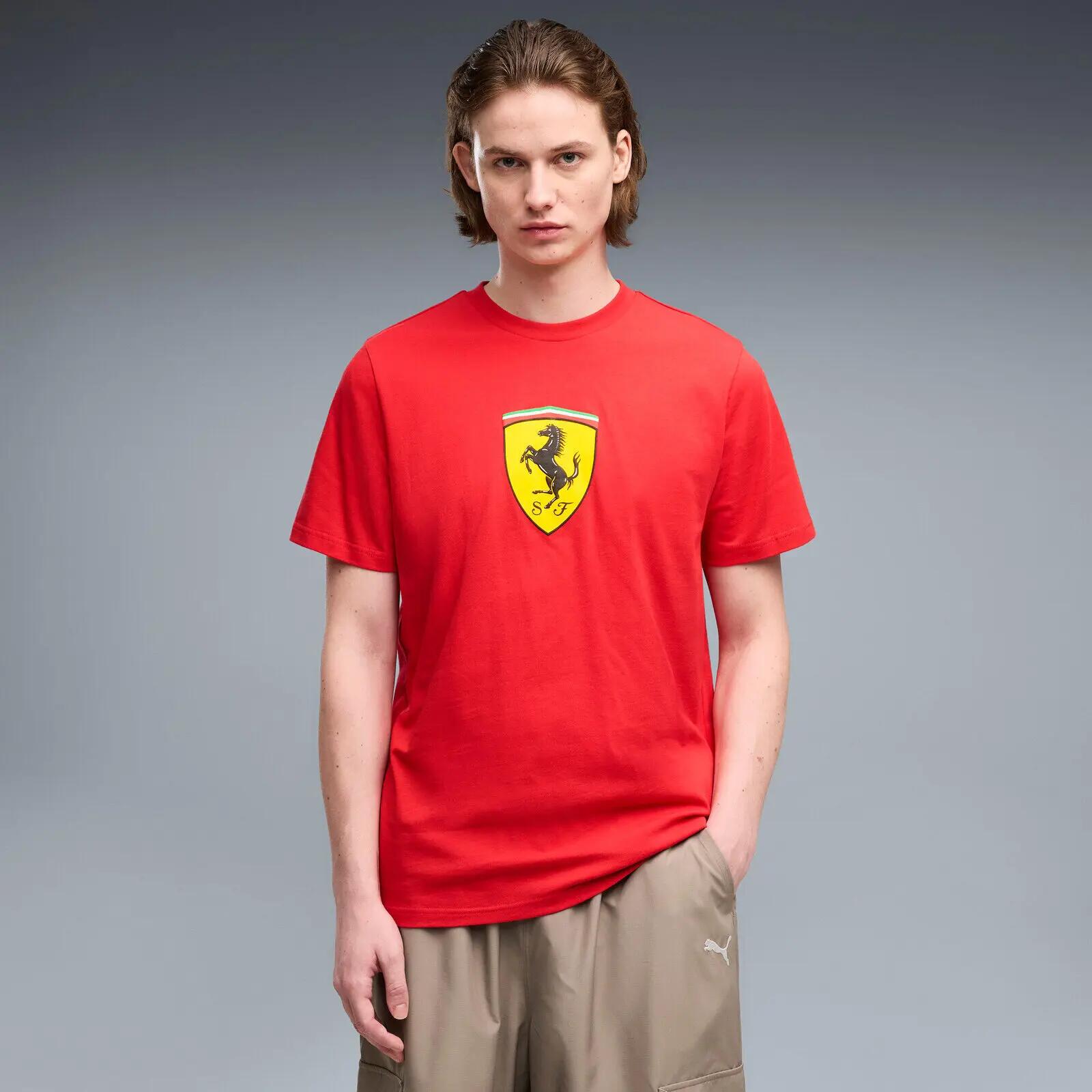 męskie T-shirt Puma Ferrari Colored Shield Tee 4/5