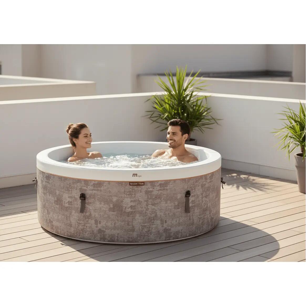 MSpa Cocoon-Eco Okrągłe Półsztywne Spa Dmuchane, 4–6 osób 8/11