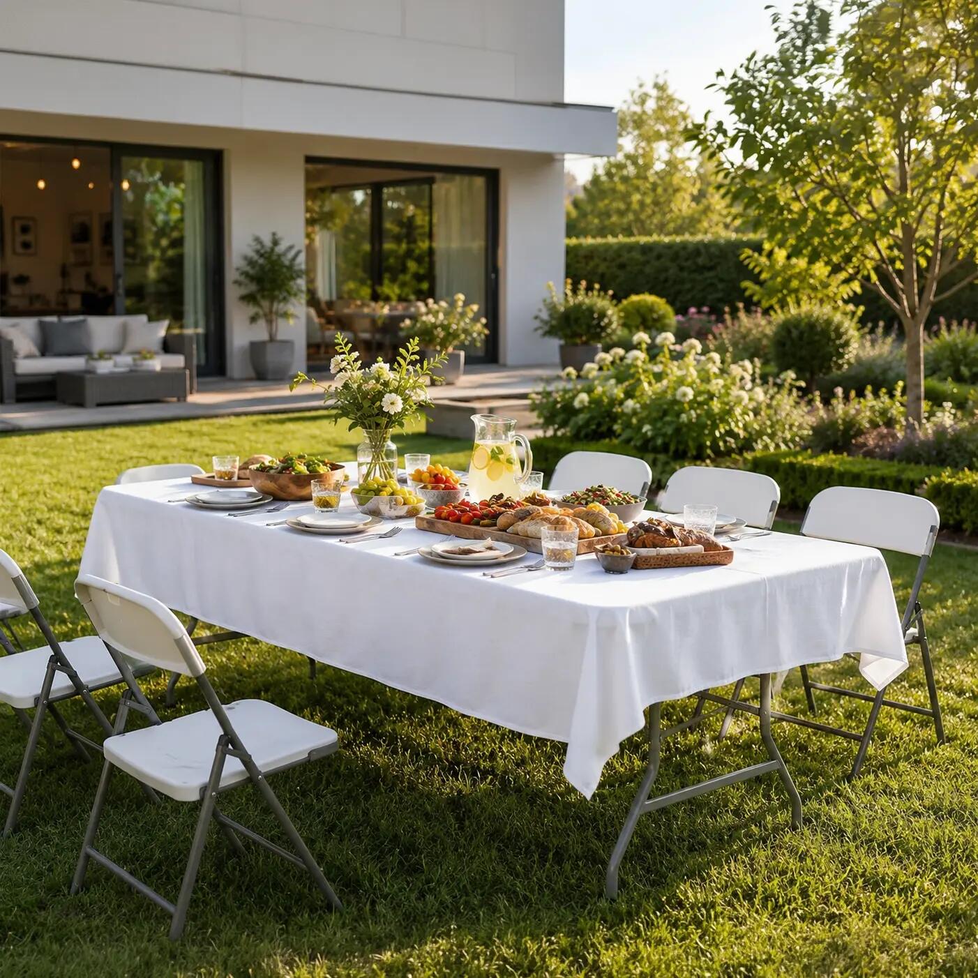 Tavolo pieghevole da giardino portatile 180x70x72 cm 9/9