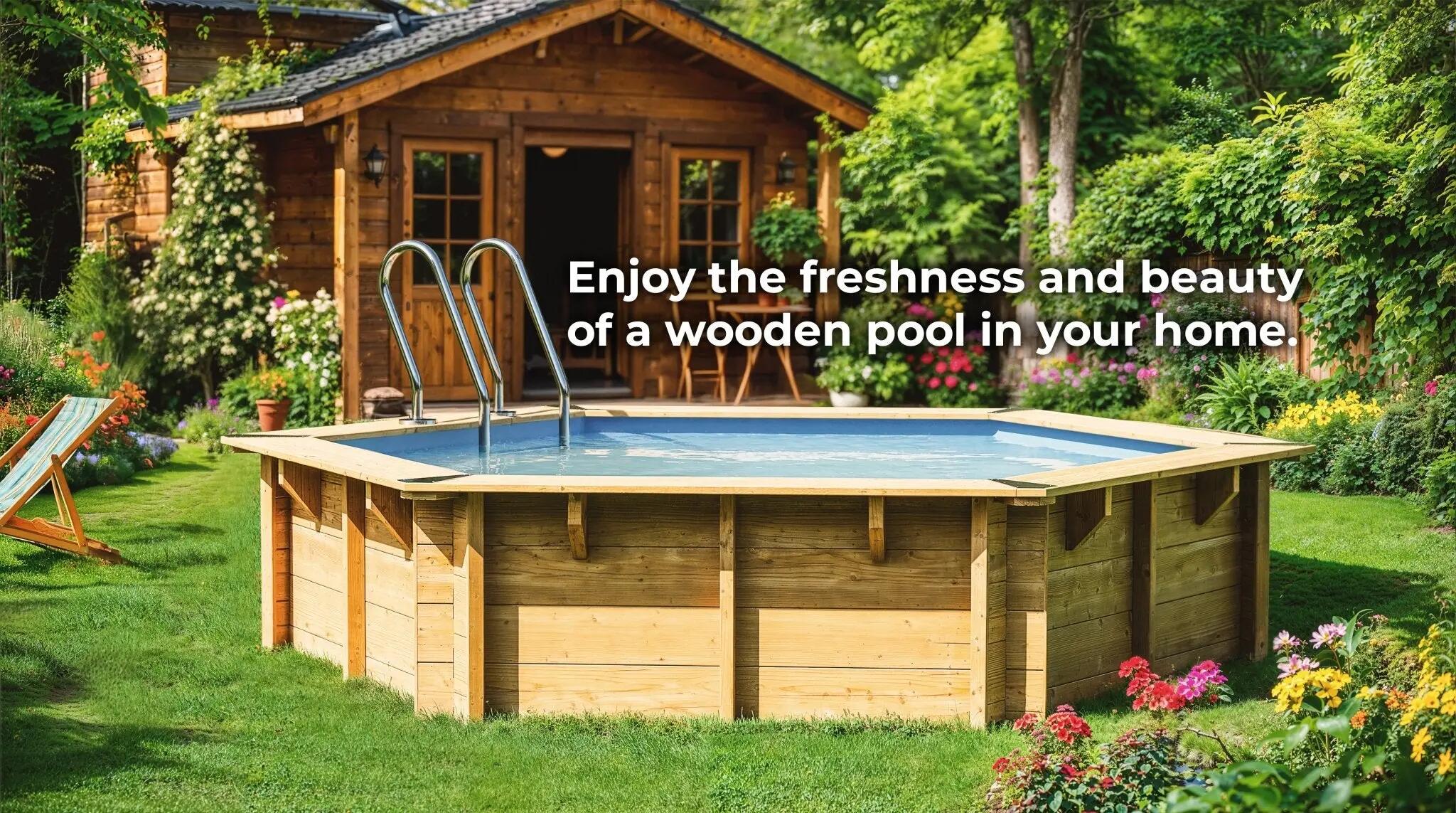 Piscina MADERA NATURAL 632 X 335 X 130 cm 9/11