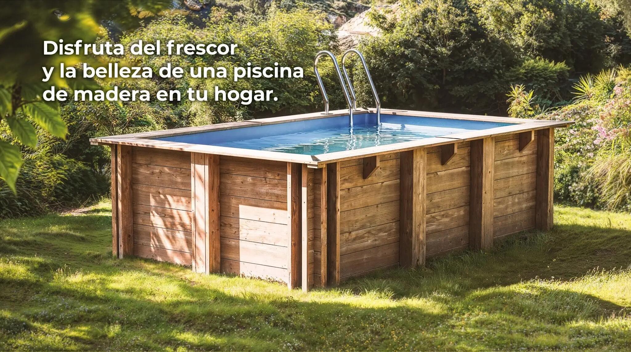Piscina MADERA NATURAL 1018 x 427 x 146 cm 8/10