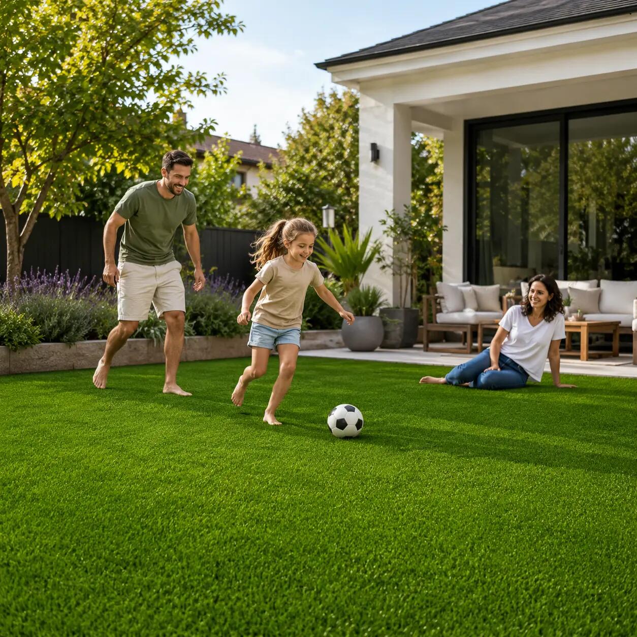 Lorvik Kunstrasen 30mm 1x5m Garten Ruhebereich 1×10 m (10 m²) 8/8