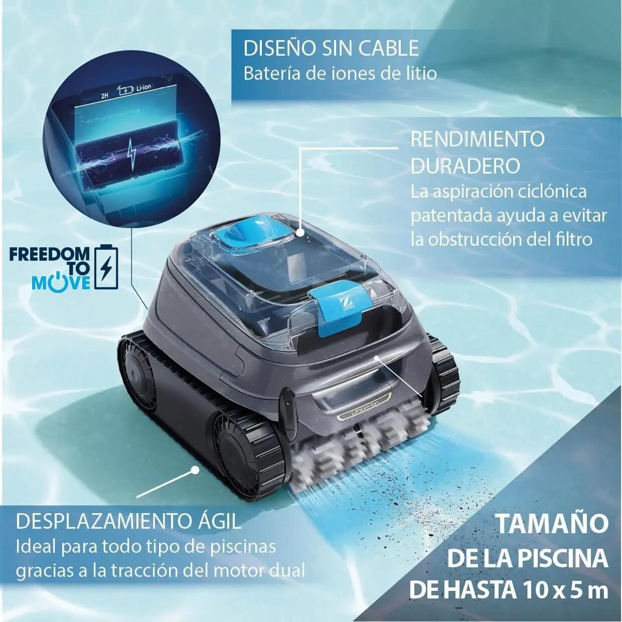 Aspirador de Piscina Automático a Bateria sem fios CNX-Li 52 iQ limpa fundos 9/11
