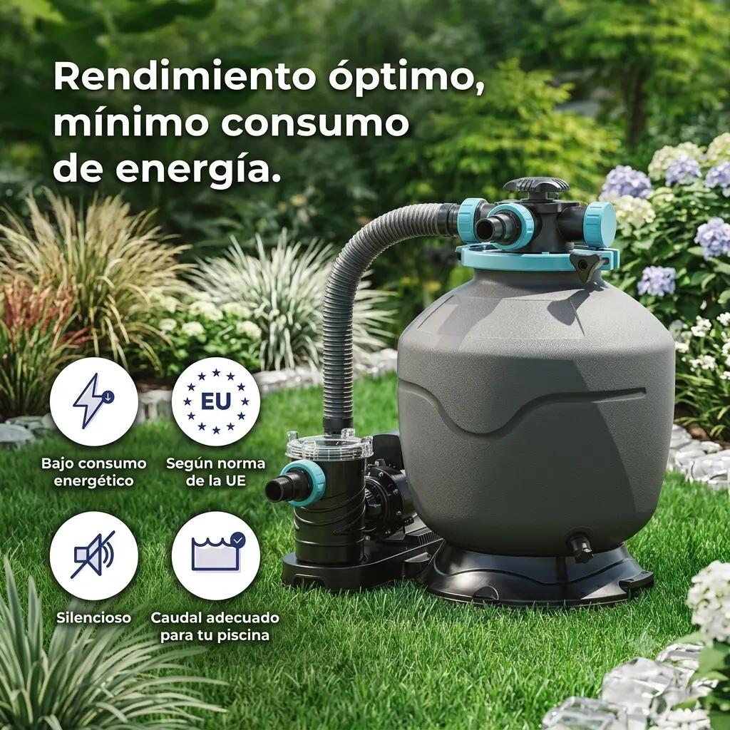 Piscina acero BLANCO con filtracion AQUALOON Ø 300 x 120 cm 8/10