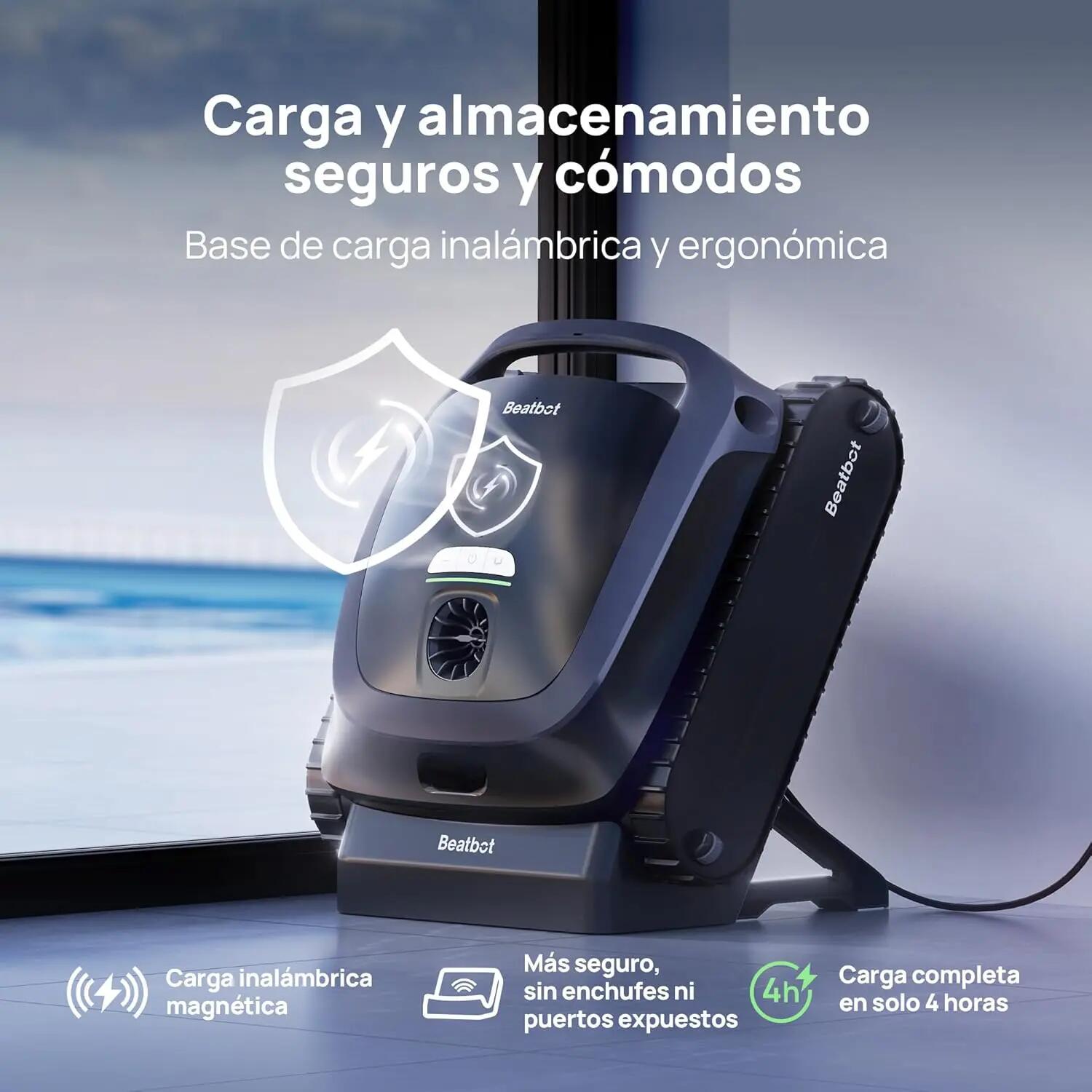 Robot de piscină fără fir Wifi Aquasense 2 Beatbot - Fund, Pereți, Linia apei 8/10