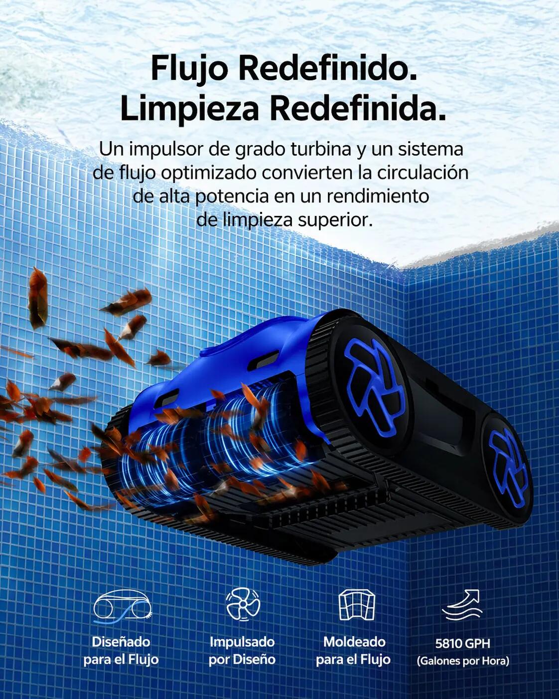 iGarden K60 Snoerloze Accu-Zwembadrobot - Blauw 9/11
