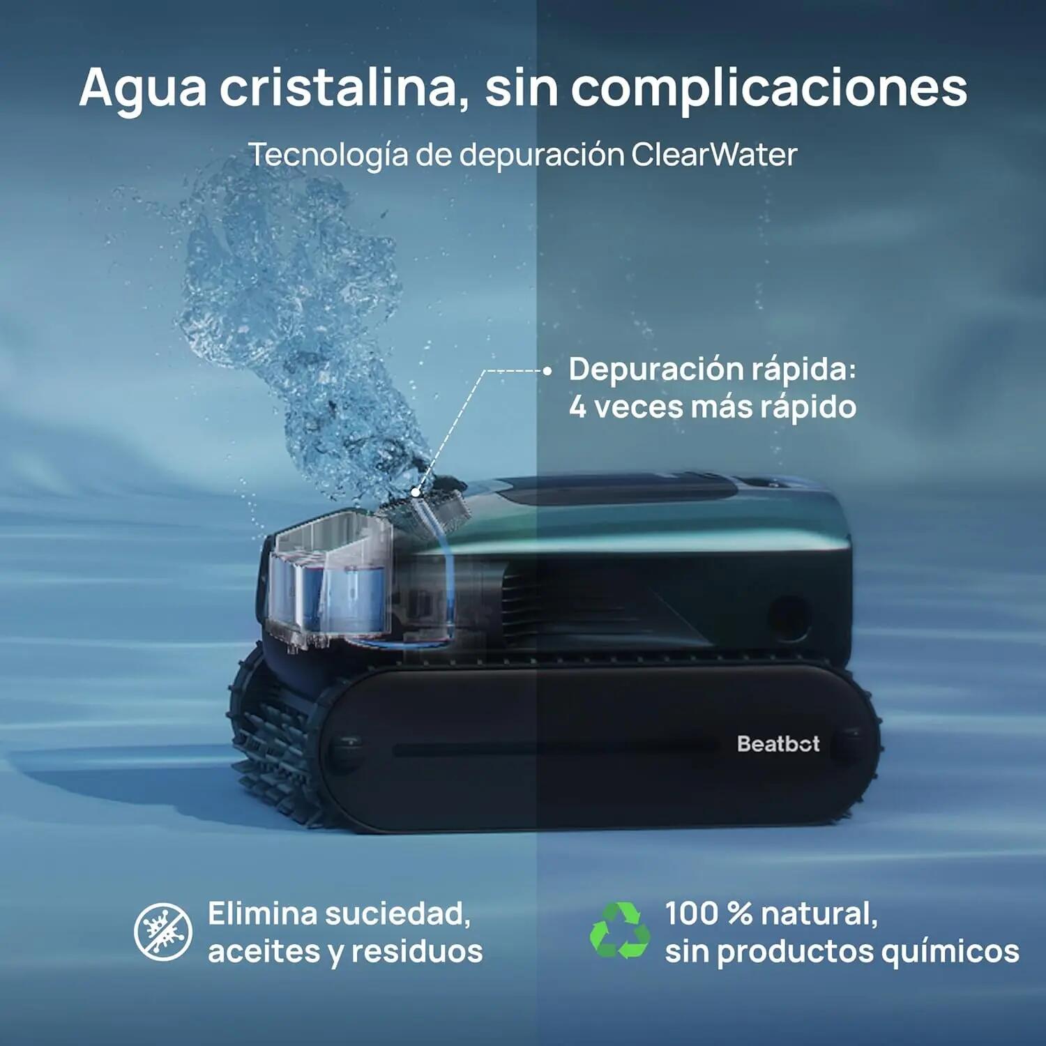 Robot de piscina inalámbrico Wifi Aquasense 2 PRO Beatbot - Fondo, Pared, Superf 8/11