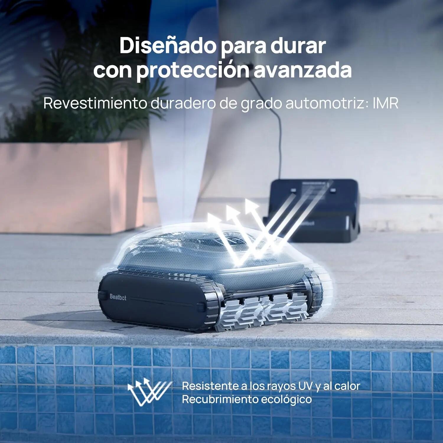 Robot de piscină fără fir Wifi Aquasense 2 Beatbot - Fund, Pereți, Linia apei 10/10