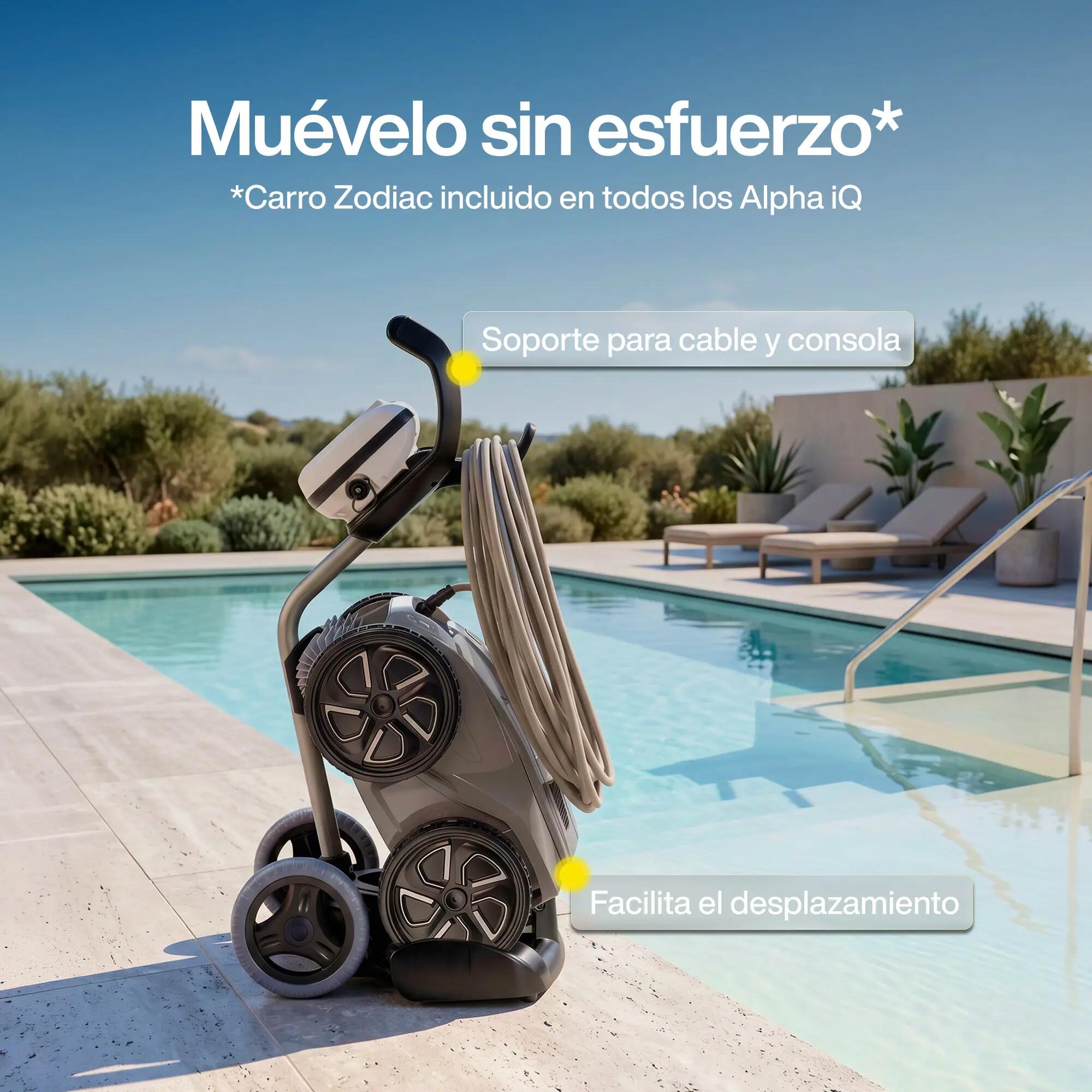 Aspirador de Piscina Eléctrico Automático ZODIAC ALPHA OA 6600 iQ limpa fundos 11/11
