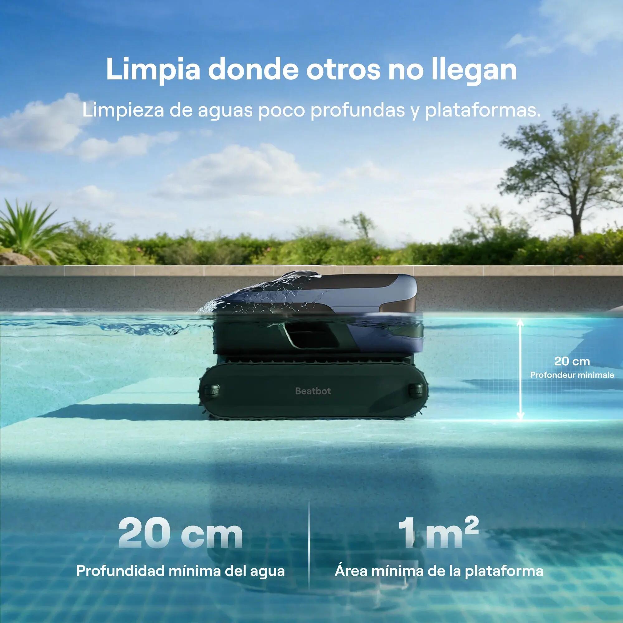 SORA P7 – Robô de piscina Beatbot sem fio 4em1 completo – Limpeza da superfície 8/9